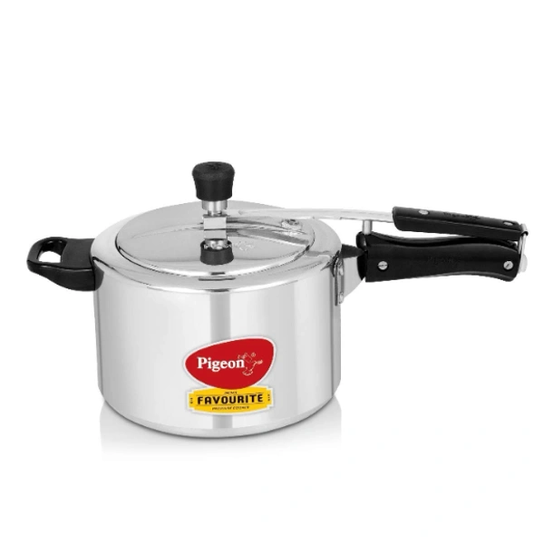 Pigeon 12092 Inner Lid Aluminium Pressure Cooker, 5L, Silver - 5L, SILVER, NA